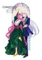 庫洛魔法使 同人 月x櫻星兒 雙人歐式風格禮服雙人10*15cm壓克力立牌