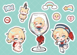 【原創】紅酒_半斷亮膜貼紙