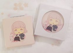 同人。二創。彈丸論破。槍彈辯駁。PU皮。化妝鏡。小方鏡。掀翻鏡子 ＜ 七海千秋 ＆ 莫諾美 ＞