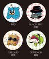 Villainous 同人胸章 惡棍當道胸針 黑帽徽章