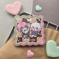 きゅんbro浮雕木片 (附磁鐵&別針)