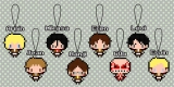 進擊的巨人 dot strap cute size