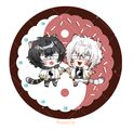 《黑白雙虎》太極餅乾 木雕