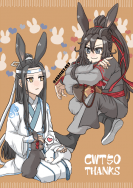 【魔道祖師】忘羨兔無料小卡