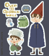 Over the Garden Wall 點陣小貼紙