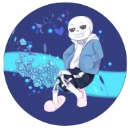 【UNDERTALE】5.8MM亮面胸章 Sans