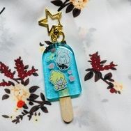 FF7 SC小薩貓x路型鳥小雲冰棒吊飾