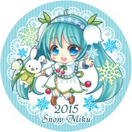 2015雪初音陶瓷吸水杯墊