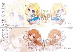 【刀劍神域alicization】愛麗絲 亞絲娜 6cm透明亞克力閃膜吊飾