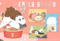 We Bare Bears 明信片組 【Bearly Yummy】