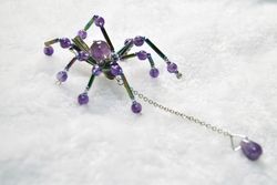 蜘蛛髮夾－紫水晶