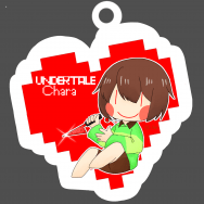 Undertale-Chara&amp;FriskQ版壓克力吊飾