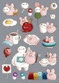 "Apple Pig x Baymax"Theme Sticker (Pack)