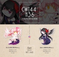 魔法少女★小圓&amp;小焰透明壓克力吊飾(神與魔ver.)