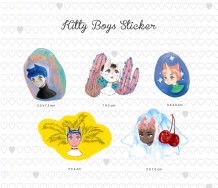 Kitty Boys Sticker