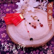 ♦ Twinss ♦ 陰陽師-衍生飾品《酒吞童子》緞帶耳勾/耳夾