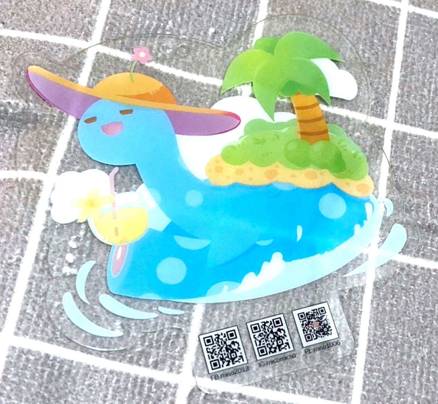 [原創]夏日水怪島透明造型卡