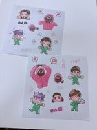 《魷魚遊戲》半段可愛小貼紙！