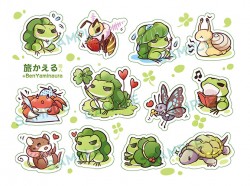 旅行青蛙：蛙蛙與他愉快的好朋友貼紙