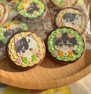 【防風少年】十龜 櫻遙 浮雕木片 餅乾徽章