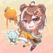 Dubi蜂蜜電氣熊壓克力飯友