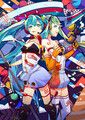 VOCADLOID 賽車初音明信片