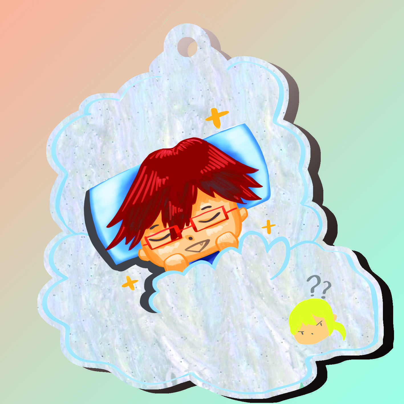 千早好眠雲母壓克力吊飾