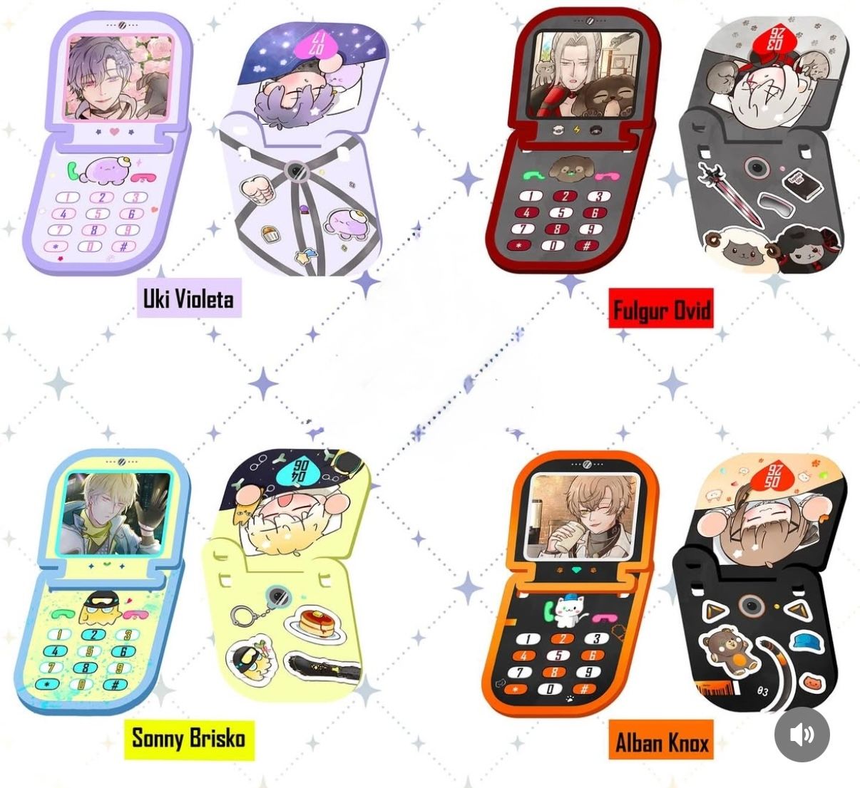 Noctyx 翻蓋壓克力手機掛件