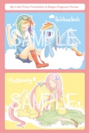 MLP彩虹小馬-Rainbowdash+Fluttershy擬人雙面彩色明信片