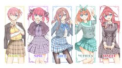 【五等分的新娘】明信片◇一花+二乃+三玖+四葉+五月