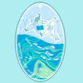 夏五美大paro 池塘壓克力吊飾 附小卡