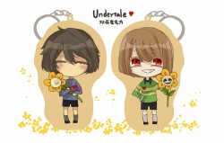 【Undertale】Frisk+Chara雙面壓克力吊飾