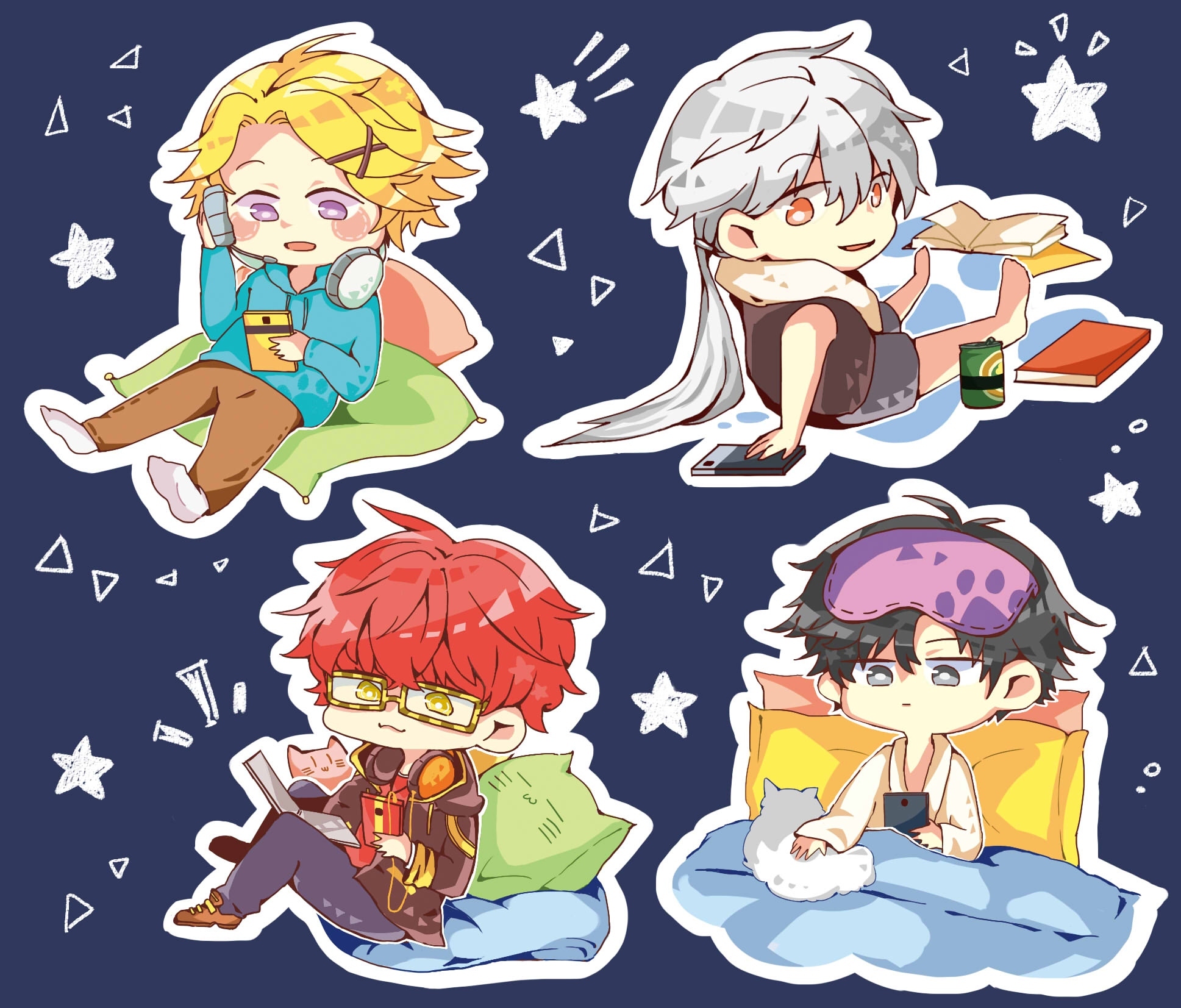 【Mystic Messenger】「9：00 P.M.」RFA男子組單售壓克力吊飾