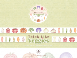 我蔬故我在 Think Like Veggies 水彩 紙膠帶