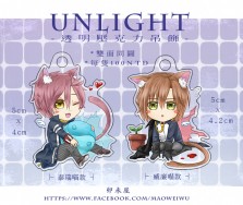 Unlight 威廉貓雙面透明壓克力吊飾