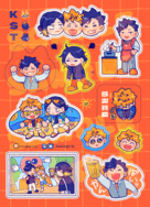KST 研日+黑 半斷貼紙