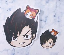 排球少年 Q版黑尾鐵朗 耐磨防水貼紙 PVC霧面厚磅 超耐磨貼紙 防刮 防水貼紙 行李貼紙