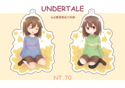 UNDERTALE 雙面透明壓克力吊飾 Frisk Chara