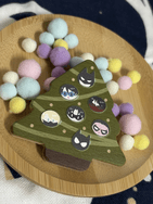 蝙蝠家聖誕樹木片別針