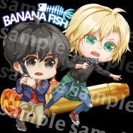 BANANA FISH - Ash+英二 7x7cm 透明滴膠壓克力別針