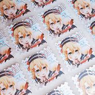 【原創】紅酒_燙亞粉郵票貼紙