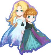 Frozen Elsa Anna 壓克力吊飾