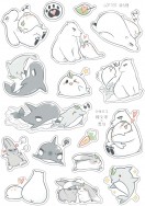 【韓葉】可愛動物透明刀膜貼紙