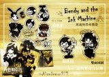 Bendy and the Ink Machine 班迪與墨水機器 雙面吊飾＆明信片＆貼紙組