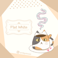 Flat White《奶酒熱可可 in 貓咪杯》