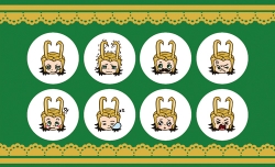 LOKI表情透明圓形貼紙