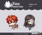 FGO 同人 英靈系列 孔明 亞歷山大 幼帝 6x6cm 雙層壓克力吊飾