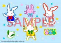 原創貼紙-動物系列-兔子們 (貼紙包)