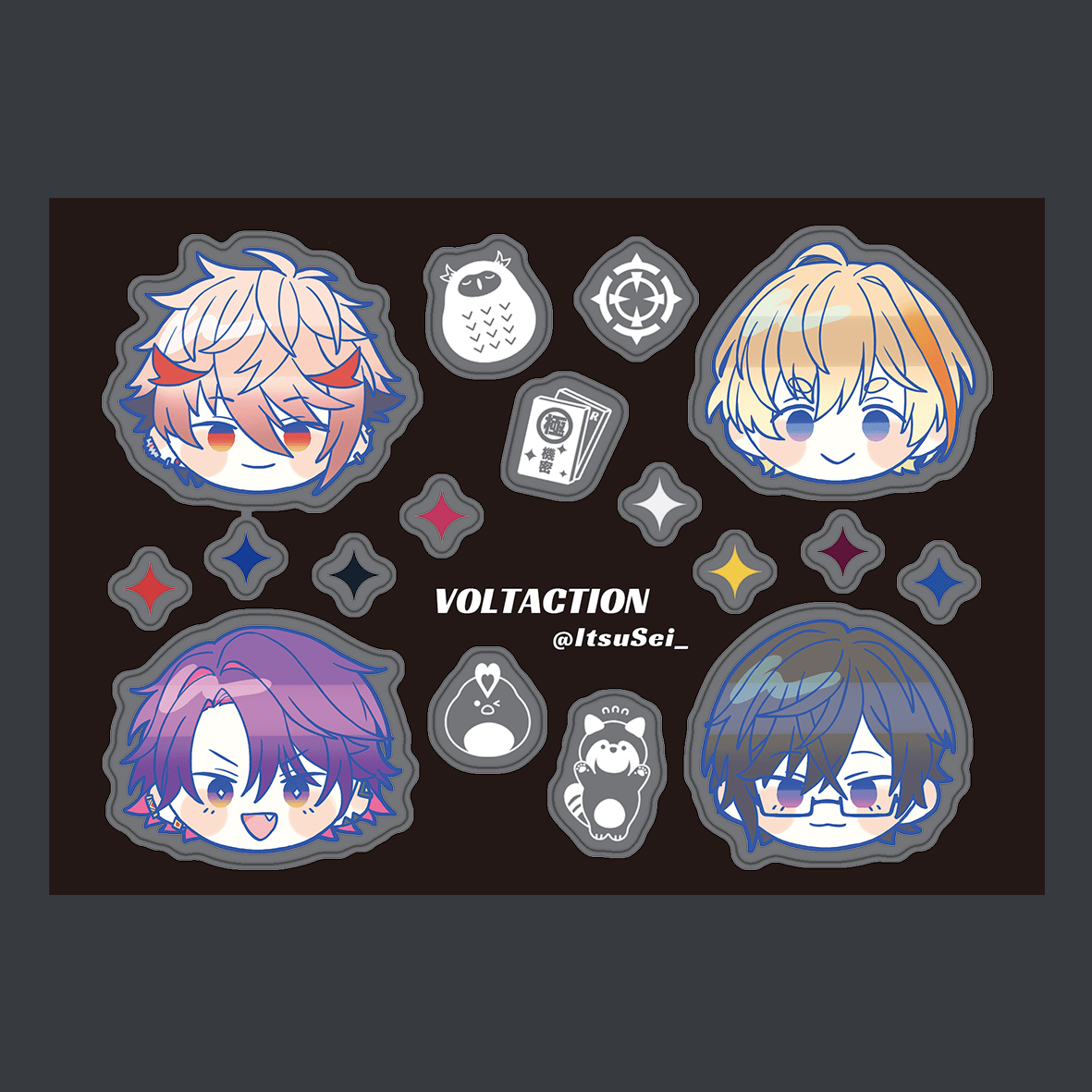 《彩虹社にじさんじ_VOLTACTION》透明白墨貼紙