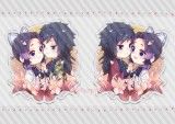 CWT55｜鬼滅之刃義忍櫻花吊飾｜Q版｜義勇 x 忍｜水柱與蟲柱